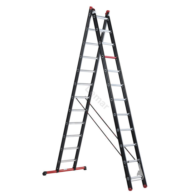 Drabina rozstawno przystawna 2x12 stopni aluminiowa Mounter ALTREX 122412