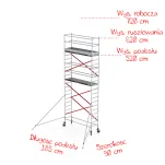 Rusztowania aluminiowe Altrex 5100 PLUS-0,90x1,85- wys.robocza:7,20m, wys.podestu:5,20m - 2