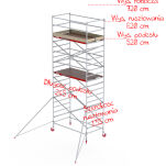 Rusztowania aluminiowe Altrex 4200-1,35x2,45- wys.robocza:7,20m, wys.podestu:5,20m - 2
