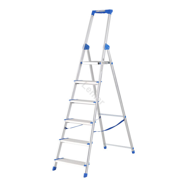 Drabina jednostronna 6 stopniowa aluminiowa Wide Step LEMAR 020206