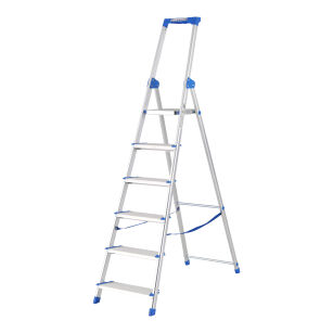 Drabina jednostronna 6 stopniowa aluminiowa Wide Step LEMAR 020206