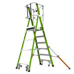 Drabina magazynowa 6 stopniowa z włókna szklanego Safety Cage Little Giant 19706EN - 3