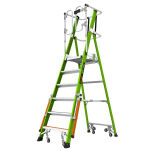 Drabina magazynowa 6 stopniowa z włókna szklanego Safety Cage Little Giant 19706EN - 4