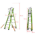 Drabina magazynowa 6 stopniowa z włókna szklanego Safety Cage Little Giant 19706EN - 2