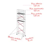 Rusztowania aluminiowe Altrex 5100-0,75x2,45- wys.robocza:8,20m, wys.podestu:6,20m - 2
