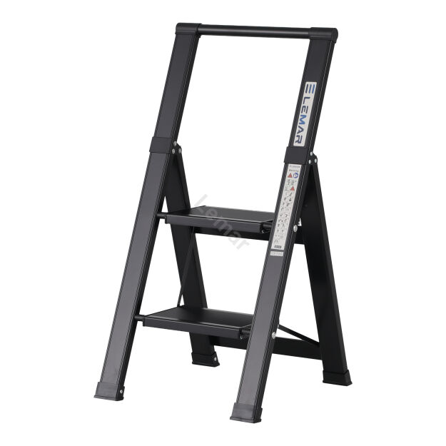 Drabina domowa 2 stopniowa aluminiowa Slim Space LEMAR 031102