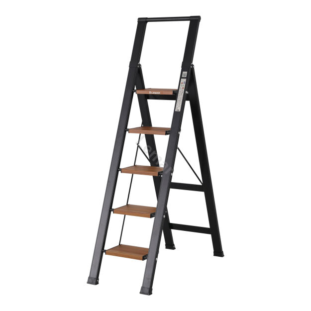 Drabina domowa 5 stopniowa aluminiowa Slim Space LEMAR 031205