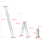 Drabina przegubowa 4x5 stopni aluminiowa Tele Pro ALTREX 503715 - 2