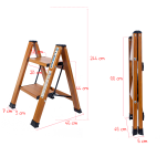 Drabina domowa 2 stopniowa aluminiowa Slim Space-X LEMAR 041302 - 2