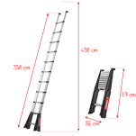 Drabina teleskopowa 1x11 stopni aluminiowa Prime Line TELESTEPS 72235-781 - 2