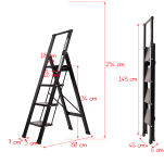 Drabina domowa 4 stopniowa aluminiowa Slim Space LEMAR 031104 - 2