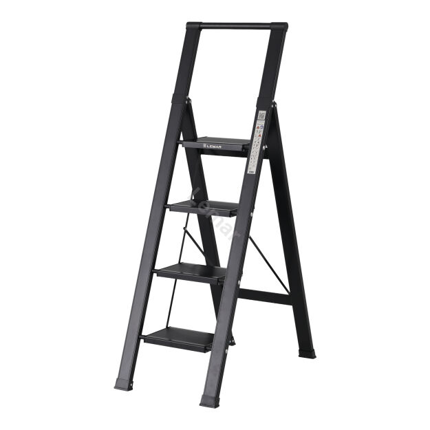 Drabina domowa 4 stopniowa aluminiowa Slim Space LEMAR 031104