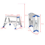 Drabina dwustronna 2 stopniowa aluminiowa Big Step LEMAR 023102 - 2