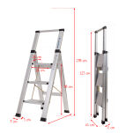 Drabina domowa 3 stopniowa aluminiowa Slim Space LEMAR 030103 - 2