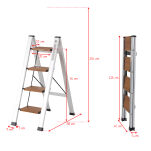 Drabina domowa 4 stopniowa aluminiowa Slim Space-X LEMAR 040304 - 2