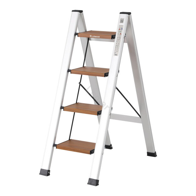 Drabina domowa 4 stopniowa aluminiowa Slim Space-X LEMAR 040304