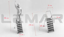 Drabina jednostronna 5 stopniowa aluminiowa Double Decker ALTREX 502105 - 2