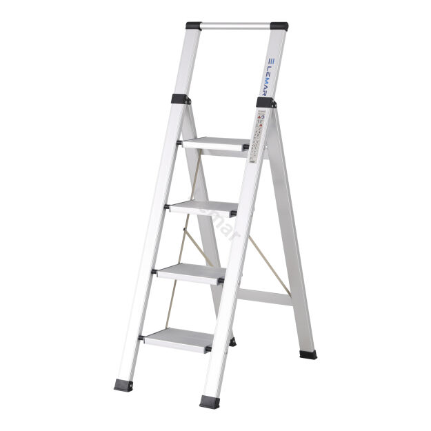 Drabina domowa 4 stopniowa aluminiowa Slim Space LEMAR 030104