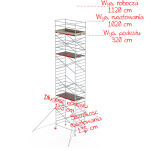 Rusztowania aluminiowe Altrex 4200-1,35x1,85- wys.robocza:11,20m, wys.podestu:9,20m - 2