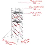 Rusztowania aluminiowe Altrex 5200-1,35x3,05- wys.robocza:8,20m, wys.podestu:6,20m - 2