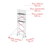 Rusztowania aluminiowe Altrex 5100 PLUS-0,90x1,85- wys.robocza:8,20m, wys.podestu:6,20m - 2