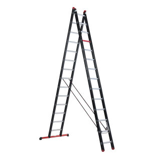 Drabina rozstawno przystawna 2x14 stopni aluminiowa Mounter ALTREX 122414