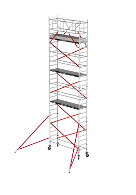 Rusztowania aluminiowe Altrex 5100 PLUS NOWA NORMA-0,90x2,45- wys.robocza:9,20m, wys.podestu:7,20m