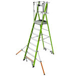 Drabina magazynowa 8 stopniowa z włókna szklanego Safety Cage Little Giant 19708EN - 5