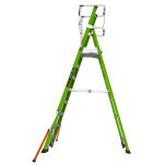 Drabina magazynowa 8 stopniowa z włókna szklanego Safety Cage Little Giant 19708EN - 6