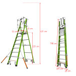 Drabina magazynowa 8 stopniowa z włókna szklanego Safety Cage Little Giant 19708EN - 2