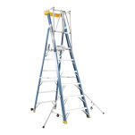 Drabina magazynowa, podest roboczy 6 stopniowa z włókna szklanego Fiber Tech Pro Gate LEMAR 013206 - 8