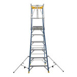 Drabina magazynowa, podest roboczy 6 stopniowa z włókna szklanego Fiber Tech Pro Gate LEMAR 013206 - 9