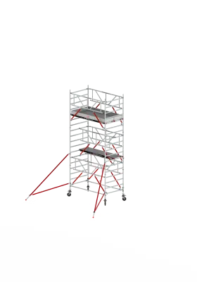 Rusztowania aluminiowe Altrex 5200-S NOWA NORMA-1,35x1,85- wys.robocza:6,20m, wys.podestu:4,20m