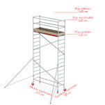 Rusztowania aluminiowe Altrex 4100-PLUS-0,90x2,45- wys.robocza:6,20m, wys.podestu:4,20m - 2