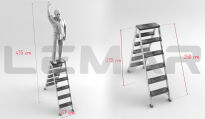 Drabina dwustronna 2x10 stopnie aluminiowa Falco Fdo ALTREX 192430 - 2
