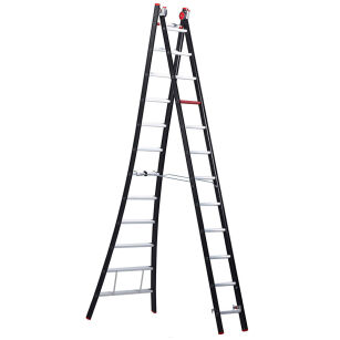 Drabina rozstawno przystawna 2x12 stopni aluminiowa Nevada ALTREX 242212