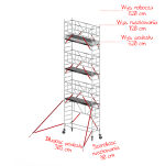 Rusztowania aluminiowe Altrex 5100-S PLUS NOWA NORMA-0,90x3,05- wys.robocza:8,20m, wys.podestu:6,20m - 2