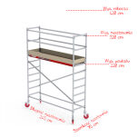 Rusztowania aluminiowe Altrex 4100-0,75 x2,45 - wys.robocza:4,20m, wys.podestu:2,20m - 2