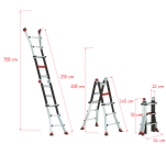 Drabina przegubowa 4x3 stopni aluminiowa Tele Pro Plus ALTREX 503733 - 2