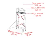 Rusztowania aluminiowe Altrex 5100 PLUS-0,90x2,45- wys.robocza:6,20m, wys.podestu:4,20m - 2
