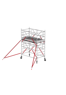 Rusztowania aluminiowe Altrex 5200-S NOWA NORMA-1,35x1,85- wys.robocza:4,20m, wys.podestu:2,20m