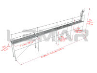 Rusztowanie elewacyjne 56m2 - podesty stalowe - 2