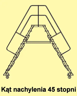 Schody pomostowe jezdne 45 stopni Drabex