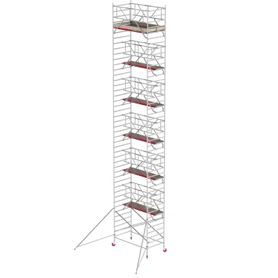 Rusztowania aluminiowe Altrex 4200-S NOWA NORMA-1,35x2,45- wys.robocza:14,20m, wys.podestu:12,20m