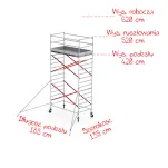 Rusztowania aluminiowe Altrex 5200-1,35x1,85- wys.robocza:6,20m, wys.podestu:4,20m - 2