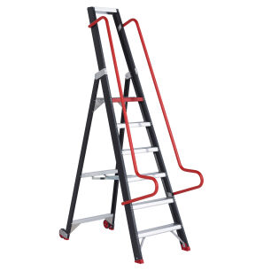 Drabina magazynowa 6 stopniowa aluminiowa Taurus Tme ALTREX 193206