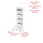 Rusztowania aluminiowe Altrex 5200-S NOWA NORMA-1,35x1,85- wys.robocza:11,20m, wys.podestu:9,20m - 2