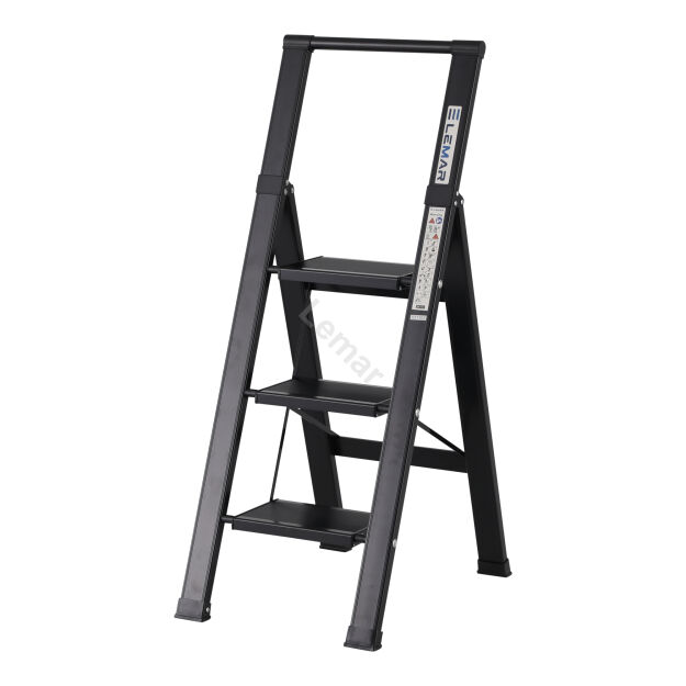 Drabina domowa 3 stopniowa aluminiowa Slim Space LEMAR 031103