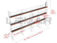 Rusztowanie elewacyjne aluminiowe 100m2 - podesty aluminiowo sklejkowe - 2