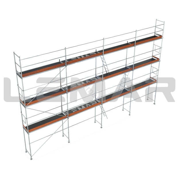 Rusztowanie elewacyjne aluminiowe 100m2 - podesty aluminiowo sklejkowe